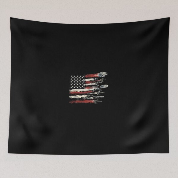 Item preview, American Flag Sci-Fi Spaceships Independence Day designed and sold by AdyKurniawan.