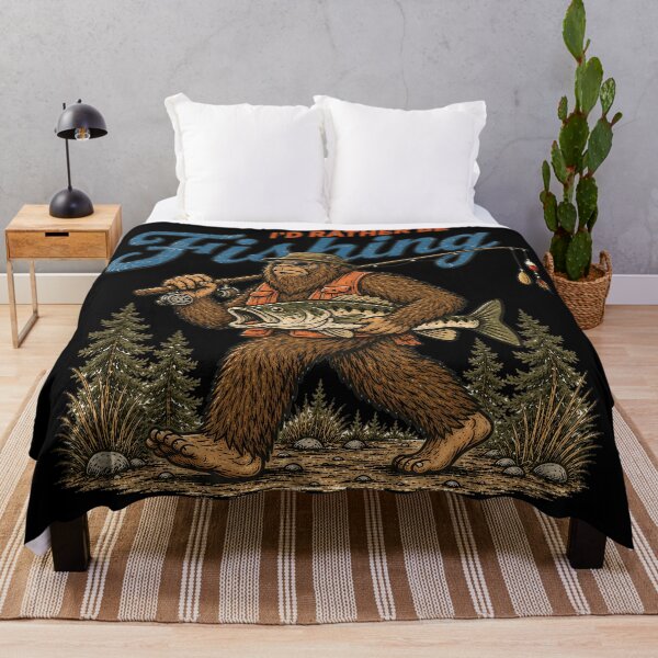 Item preview, I'd Rather Be Fishing Bigfoot designed and sold by PastelWingg.