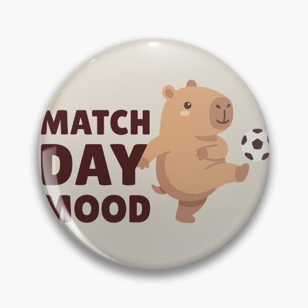 Item preview, Match Day Mood Cute Capybara Soccer Fan designed and sold by Tattyarts.