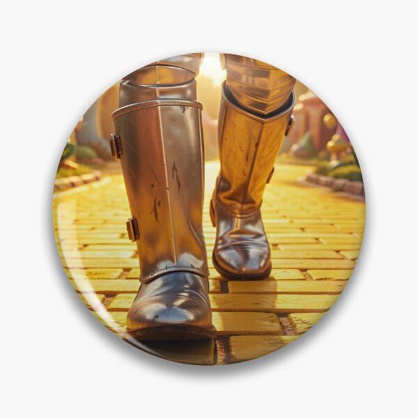 Item preview, Tin Man Legs Walking on Yellow Brick Road – Close-Up Fantasy Scene designed and sold by EmeraldeaDesign.