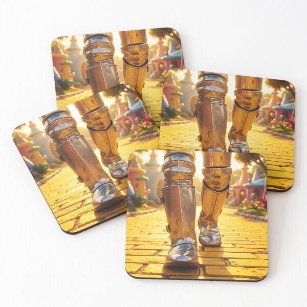 Item preview, Tin Man Legs Walking on Yellow Brick Road – Close-Up Fantasy Scene designed and sold by EmeraldeaDesign.