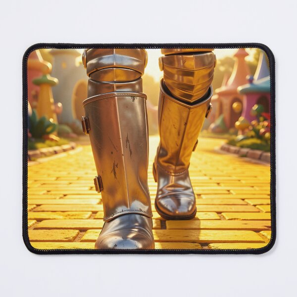 Item preview, Tin Man Legs Walking on Yellow Brick Road – Close-Up Fantasy Scene designed and sold by EmeraldeaDesign.