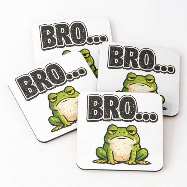 Item preview, BRO... Funny Frog Meme Minimalist T-Shirt designed and sold by Lovestickerco.