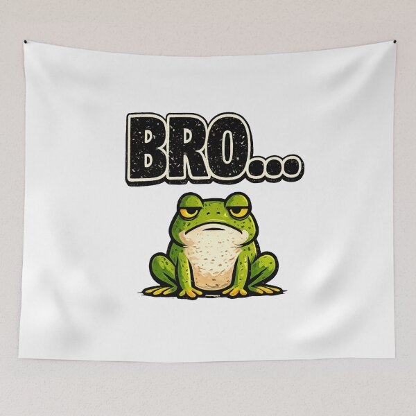Item preview, BRO... Funny Frog Meme Minimalist T-Shirt designed and sold by Lovestickerco.