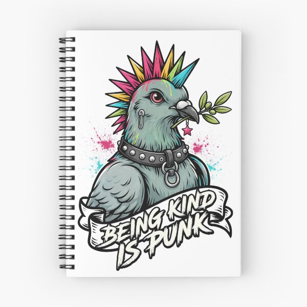 Item preview, Being Kind Is Punk – Punk Pigeon of Peace Retro Alternative Design designed and sold by ArcticFoxStudio.