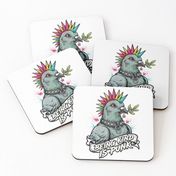 Item preview, Being Kind Is Punk – Punk Pigeon of Peace Retro Alternative Design designed and sold by ArcticFoxStudio.