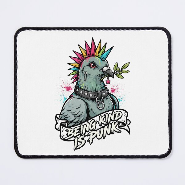 Item preview, Being Kind Is Punk – Punk Pigeon of Peace Retro Alternative Design designed and sold by ArcticFoxStudio.