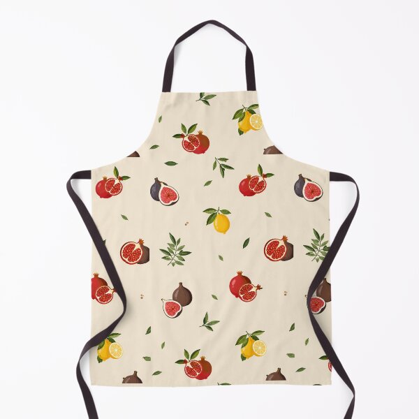 Item preview, Mediterranean Fruits Pattern | Fig Pomegranate Lemon Art | Elegant Kitchen Decor Offset designed and sold by K Mood Studio.