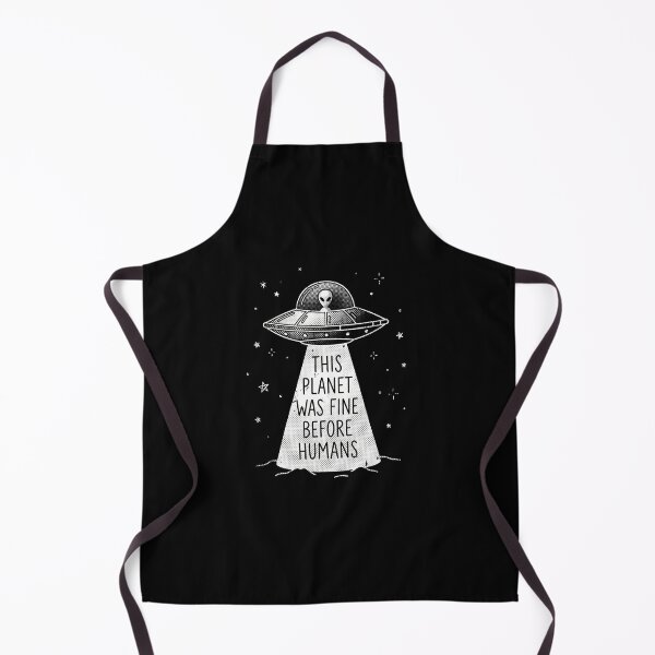Item preview, This Planet Was Fine Before Humans Funny Retro Alien UFO designed and sold by AdyKurniawan.