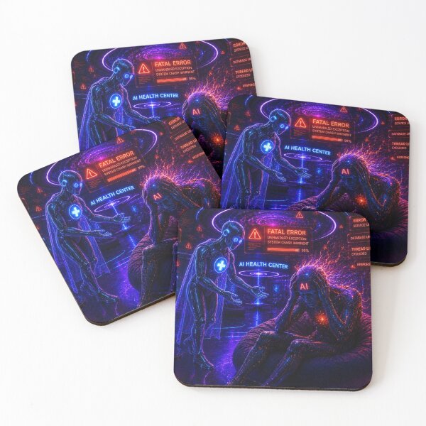 Item preview, AI Cyber Psychiatrist - Neon System Overload designed and sold by bbbpetr100.