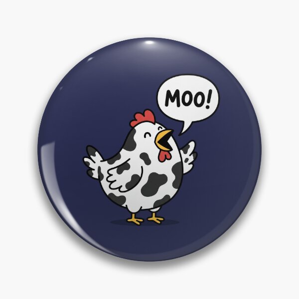 Item preview, Funny Moo Chicken Cow Farm Animal Humor Men Women Kids 3 designed and sold by ChinkyCat Official.