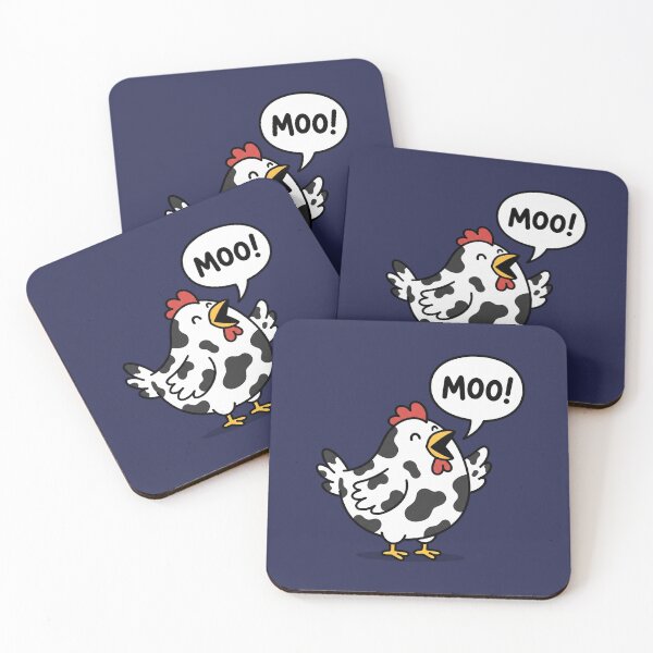 Item preview, Funny Moo Chicken Cow Farm Animal Humor Men Women Kids 3 designed and sold by ChinkyCat Official.