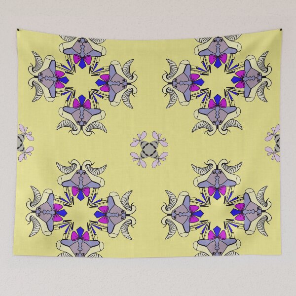 Item preview, Pastel Yellow Aesthetic Damask Pattern designed and sold by SahmatArt.