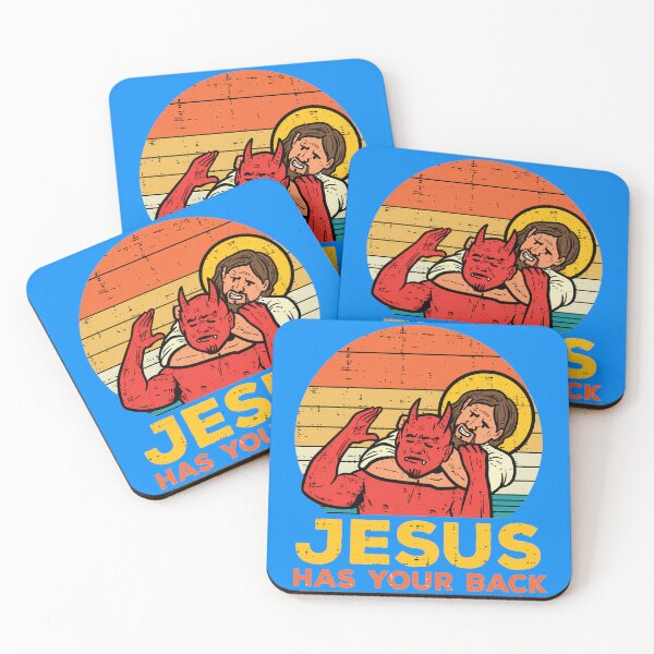 Item preview, Jesus Has Your Back Jiu Jitsu Retro Christian designed and sold by PastelWingg.
