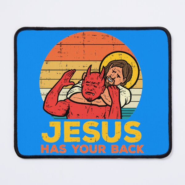 Item preview, Jesus Has Your Back Jiu Jitsu Retro Christian designed and sold by PastelWingg.