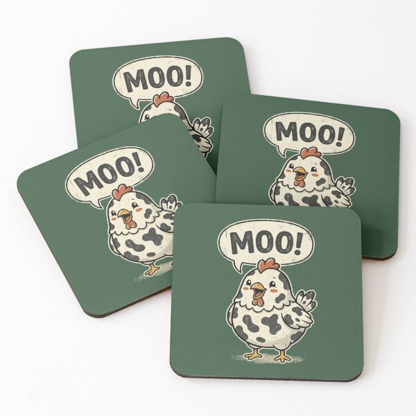 Item preview, Funny Moo Chicken Cow Farm Animal Humor Men Women Kids 4 designed and sold by ChinkyCat Official.