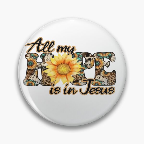 Item preview, All My Hope Is in Jesus Sunflower Leopard Print Christian Faith PNG Design | Inspirational Christian T-Shirt Graphic designed and sold by WantStyleyou.