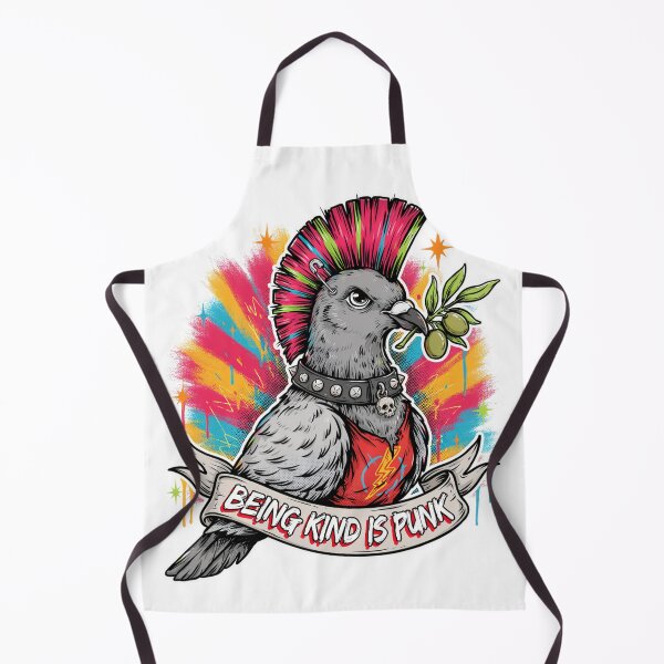 Item preview, Being Kind Is Punk – Punk Pigeon of Peace Retro Alternative Design designed and sold by ArcticFoxStudio.