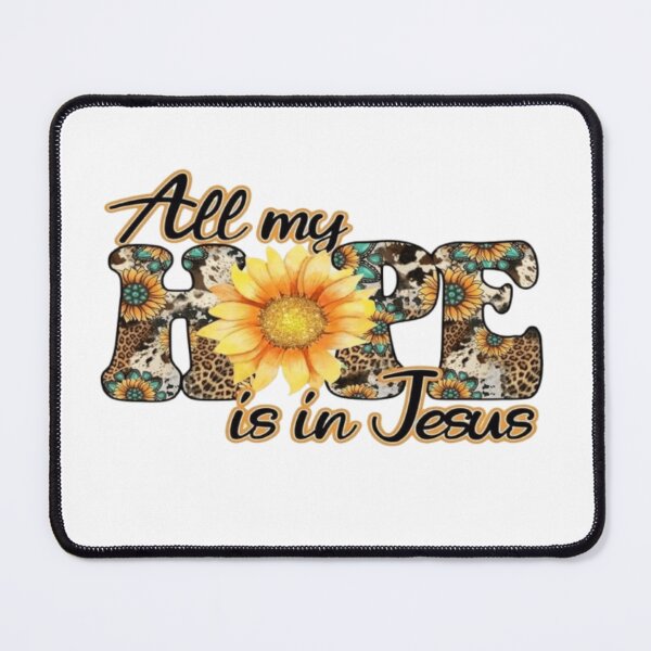 Item preview, All My Hope Is in Jesus Sunflower Leopard Print Christian Faith PNG Design | Inspirational Christian T-Shirt Graphic designed and sold by WantStyleyou.