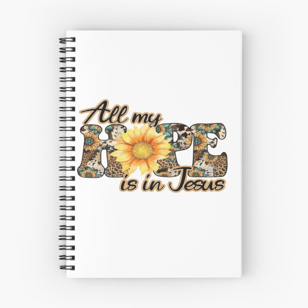 Item preview, All My Hope Is in Jesus Sunflower Leopard Print Christian Faith PNG Design | Inspirational Christian T-Shirt Graphic designed and sold by WantStyleyou.