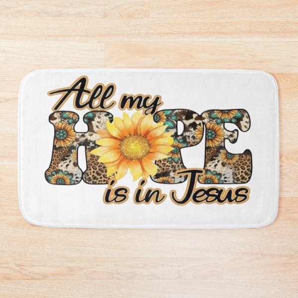 Item preview, All My Hope Is in Jesus Sunflower Leopard Print Christian Faith PNG Design | Inspirational Christian T-Shirt Graphic designed and sold by WantStyleyou.