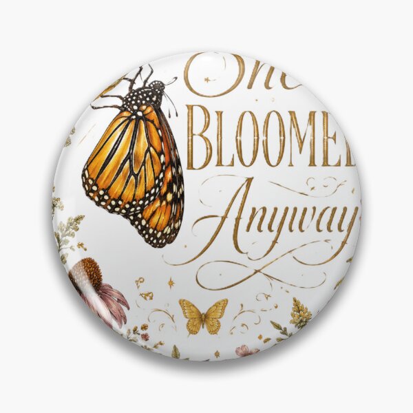 Item preview, She Bloomed Anyway Monarch Butterfly Wildflower Botanical Design designed and sold by Sharlo Shop.