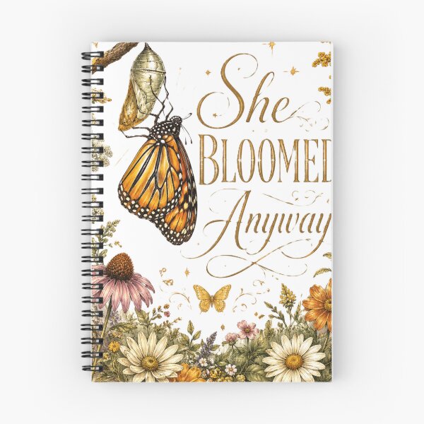 Item preview, She Bloomed Anyway Monarch Butterfly Wildflower Botanical Design designed and sold by Sharlo Shop.