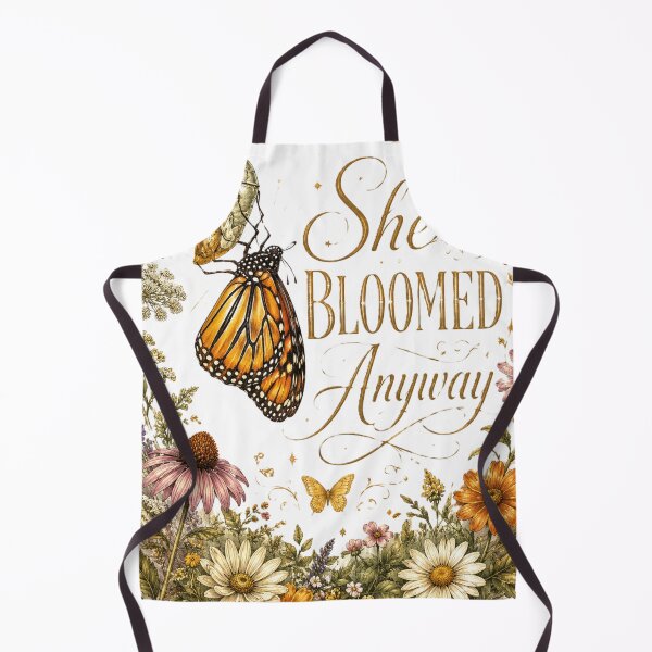 Item preview, She Bloomed Anyway Monarch Butterfly Wildflower Botanical Design designed and sold by Sharlo Shop.
