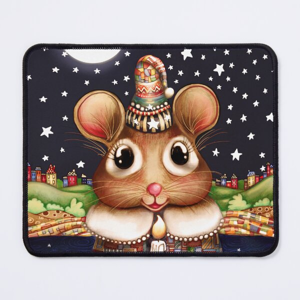 Item preview, Whimsical Christmas Mouse with Candle designed and sold by Karin Taylor.