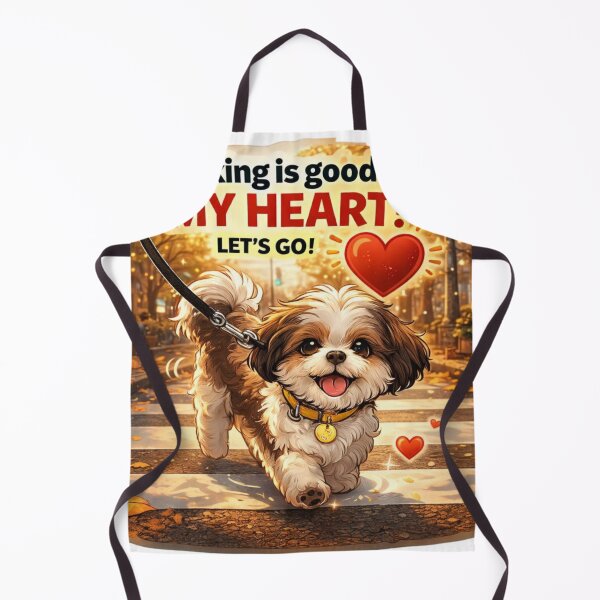 Item preview, Walking Is Good for My Heart Too - Cute Dog Sticker designed and sold by GrowWithNaturePH.