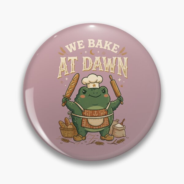 Item preview, Frog We Bake At Dawn Funny Baking Humor Meme 1 designed and sold by ChinkyCat Official.