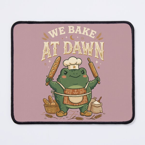 Item preview, Frog We Bake At Dawn Funny Baking Humor Meme 1 designed and sold by ChinkyCat Official.