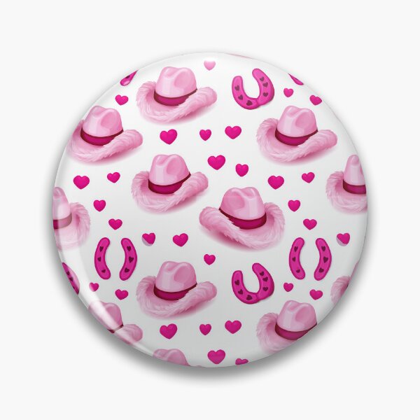 Item preview, Large Scale Pink Cowgirl Hat And Horseshoe Pattern designed and sold by igraphixart.