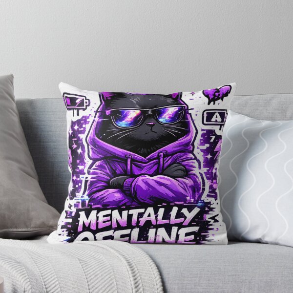 Item preview, Mentally Offline Cool Black Cat designed and sold by DealHunterx.