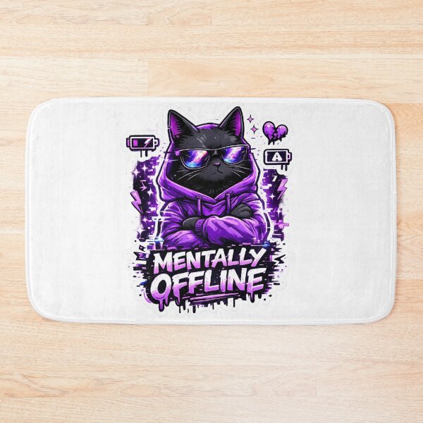 Item preview, Mentally Offline Cool Black Cat designed and sold by DealHunterx.