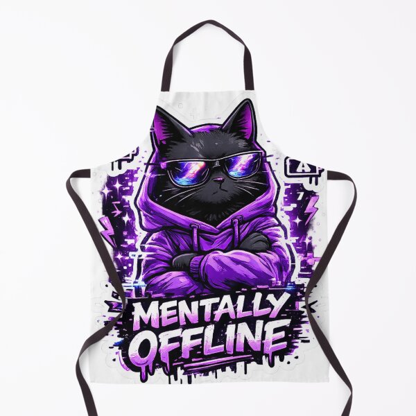 Item preview, Mentally Offline Cool Black Cat designed and sold by DealHunterx.