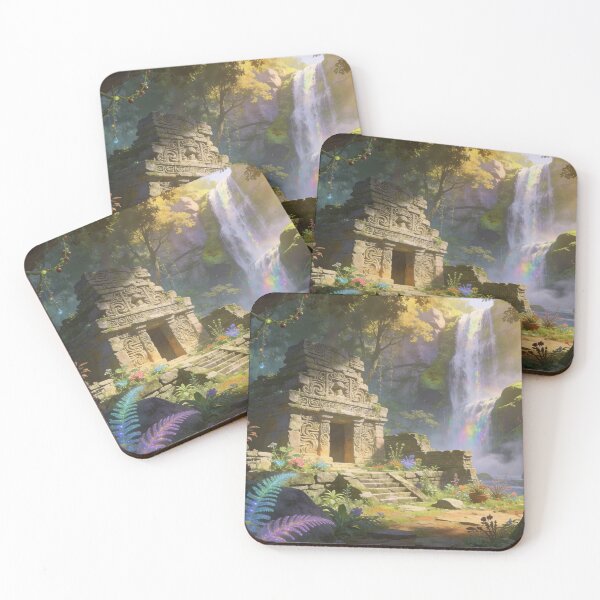 Item preview, Rainbow Falls and the Sacred Ancient Sanctuary designed and sold by BlareBlare.