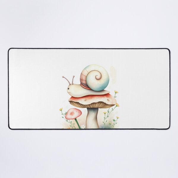 Item preview, Whimsical Watercolor Snail on a Mushroom designed and sold by Vida e Arte.
