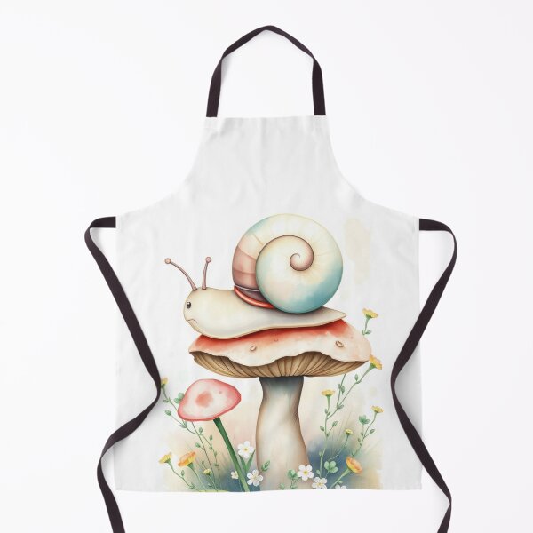 Item preview, Whimsical Watercolor Snail on a Mushroom designed and sold by Vida e Arte.