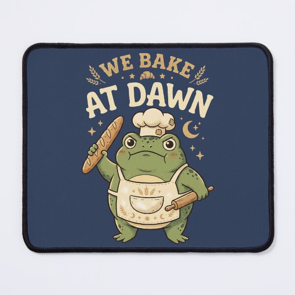 Item preview, Frog We Bake At Dawn Funny Baking Humor Meme 2 designed and sold by ChinkyCat Official.
