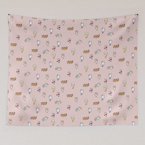 Item preview, Cute Kawaii Cats or kittens in funny poses - vector seamless pattern designed and sold by ChaReePat.
