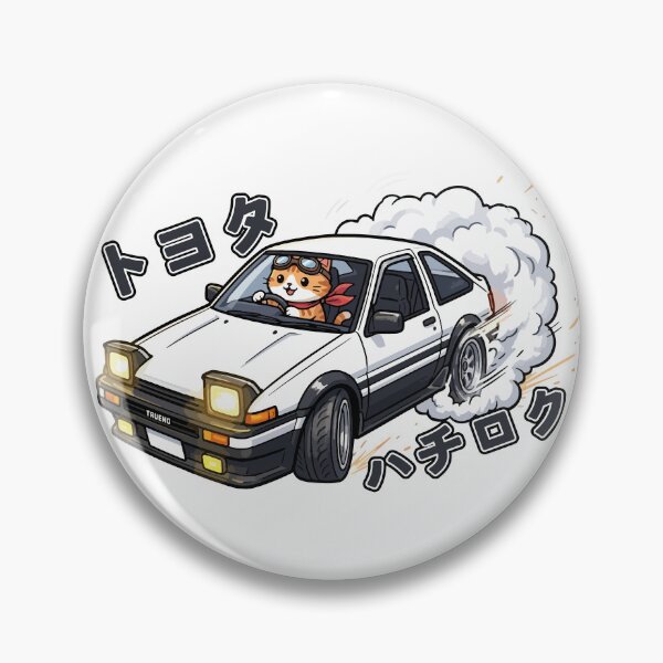 Item preview, Kawaii Drift Cat AE86 JDM Racer Akina mountain designed and sold by Muri Neko.