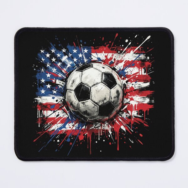 Item preview, USA Soccer Ball American Flag Grunge Splatter designed and sold by AdyKurniawan.