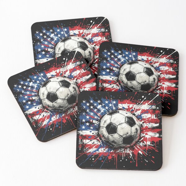 Item preview, USA Soccer Ball American Flag Grunge Splatter designed and sold by AdyKurniawan.
