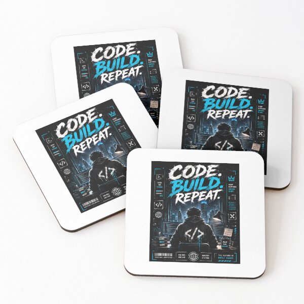 Artikelvorschau, Programmiereraufkleber „Code wiederholen“ entworfen und verkauft von GenZStickerHub1.