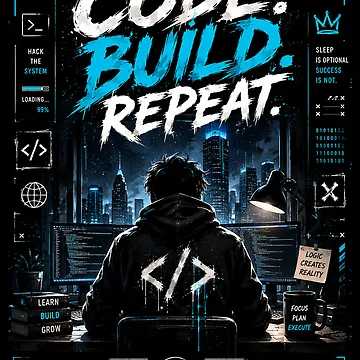 Artwork thumbnail, Build Code Repeat Programmer Sticker by GenZStickerHub1