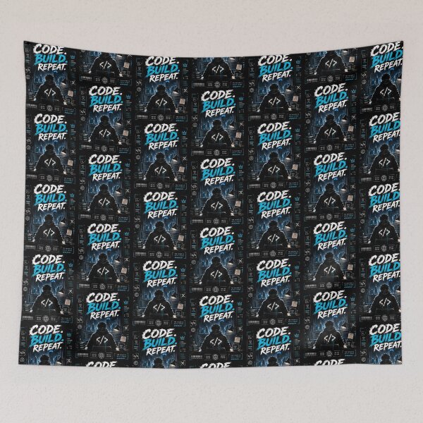 Item preview, Build Code Repeat Programmer Sticker designed and sold by GenZStickerHub1.