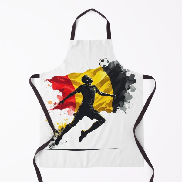 Item preview, Belgium Soccer Player Art — Belgian Football Flag Action Fan Print designed and sold by icemanphotos.