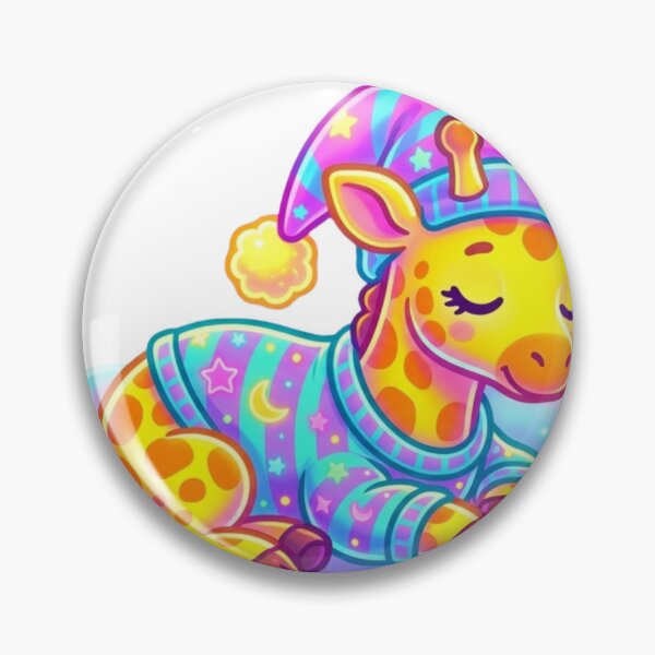 Item preview, Cute sleeping giraffe in pajamas on a cloud designed and sold by NeonTraum.