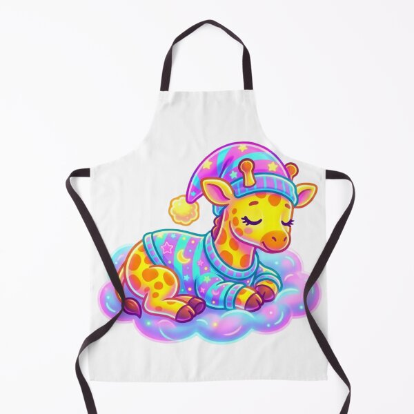 Item preview, Cute sleeping giraffe in pajamas on a cloud designed and sold by NeonTraum.